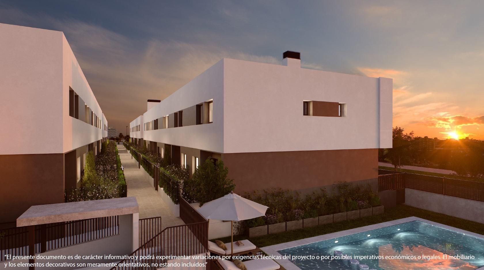 Exterior view of Single-family semi-detached for sale in  Murcia Capital  with Air Conditioner, Heating and Private garden