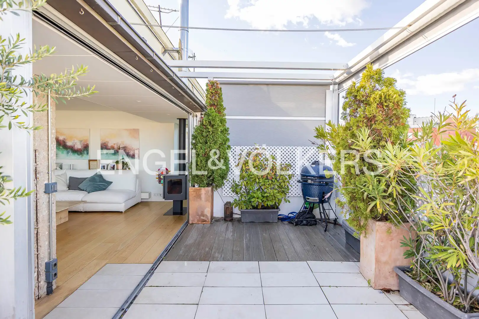 Terrasse von Dachboden zur Miete in Madrid mit Klimaanlage, Heizung und Terrasse