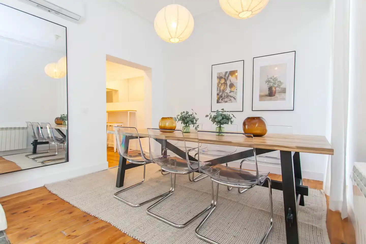 Esszimmer von Wohnungen zur Miete in Bilbao  mit Klimaanlage, Terrasse und Möbliert