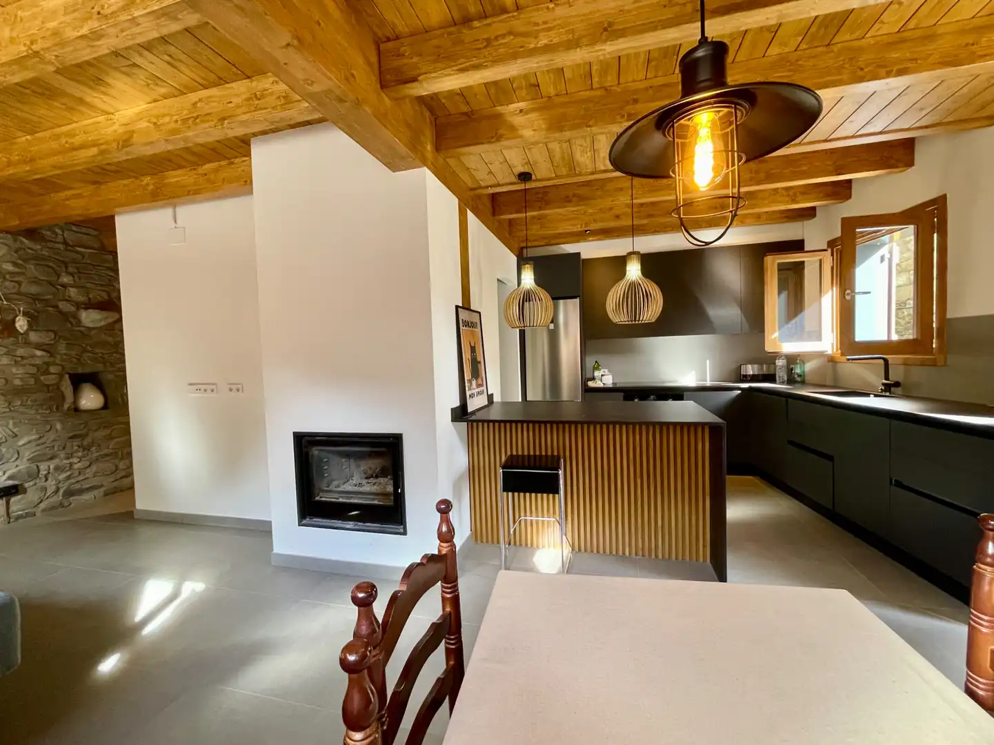 Cocina de Finca rústica en venta en Setcases con Calefacción, Parquet y Trastero