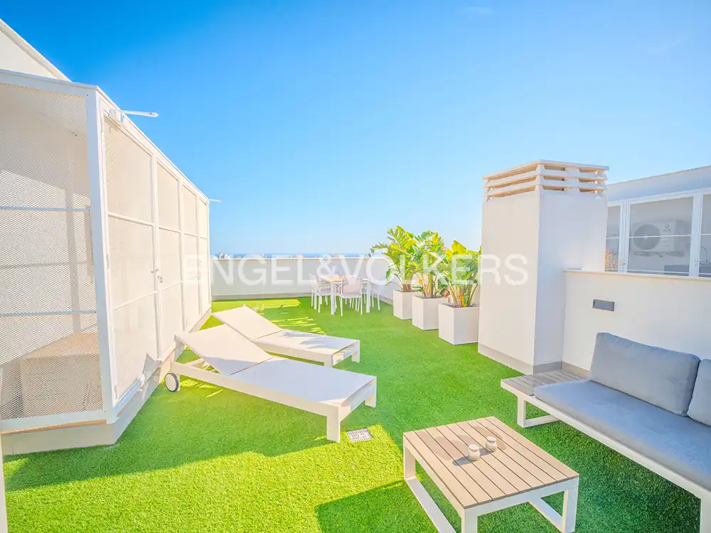 Terrasse von Maisonette zum Verkauf in Santa Pola mit Klimaanlage, Heizung und Terrasse