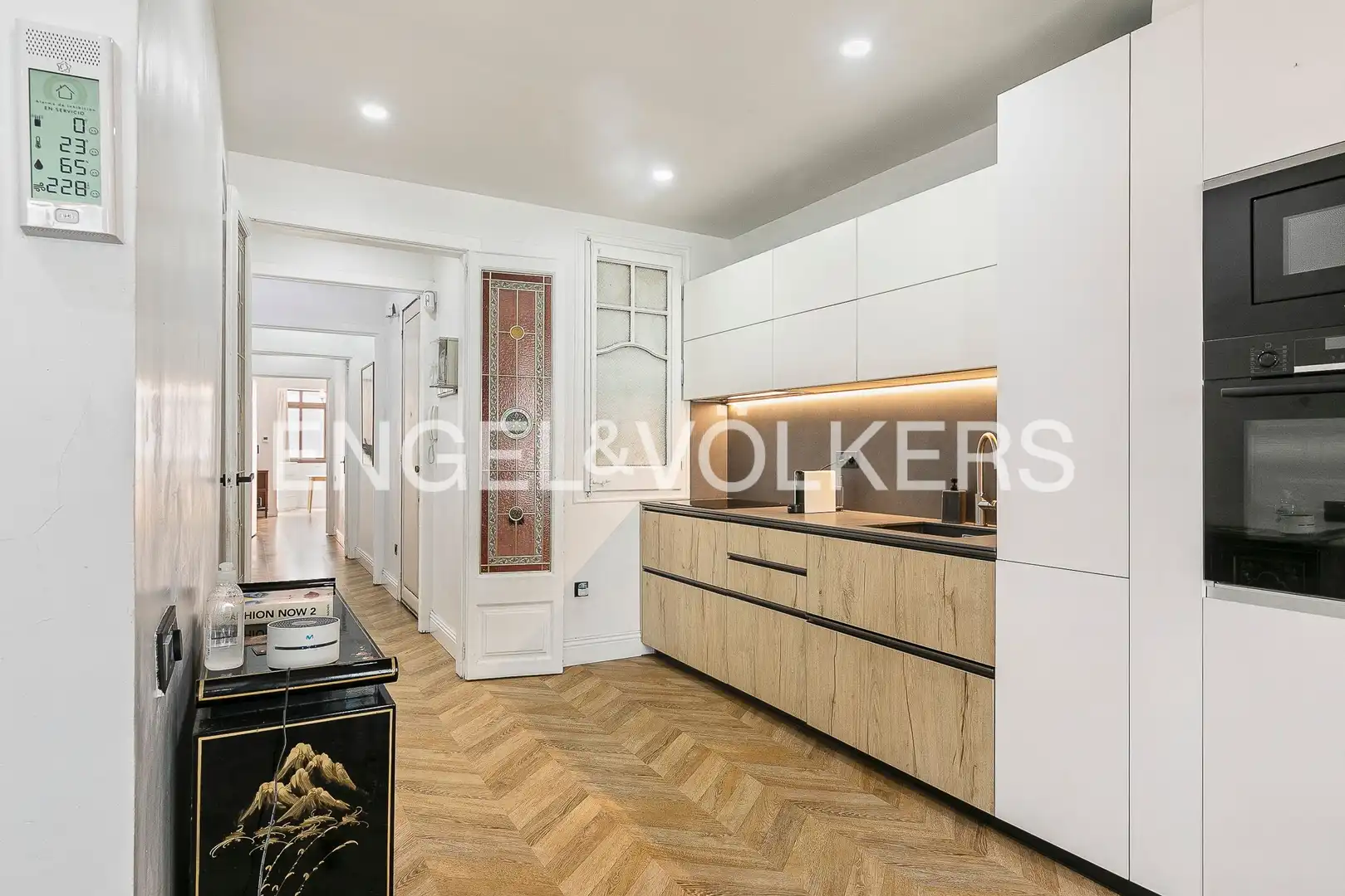 Cocina de Piso de alquiler en Barcelona con Calefacción, Parquet y Amueblado