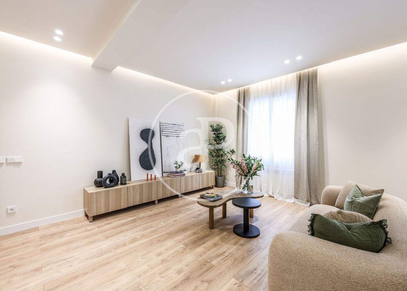 Living room of Flat for sale in  Madrid Capital  with Air Conditioner, Heating and Furnished
