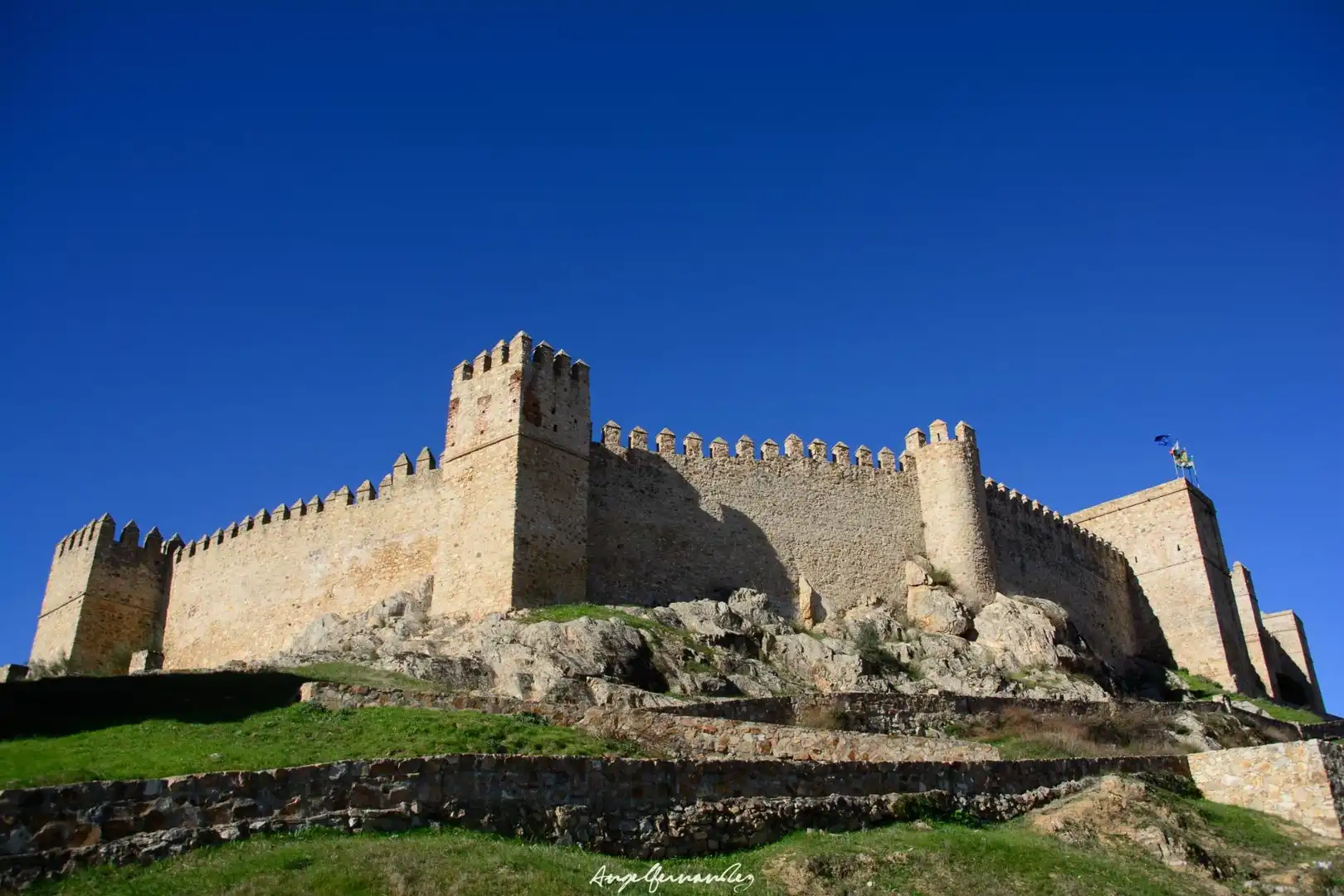 Vista exterior de Casa adosada en venta en Santa Olalla del Cala con Terraza, Trastero y Amueblado