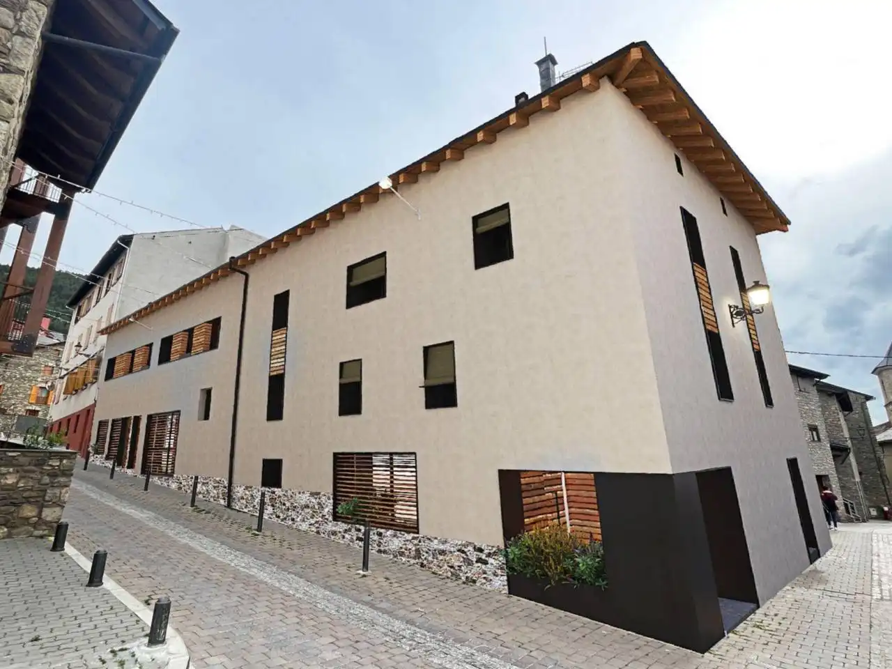 Vista exterior de Dúplex en venda en Alp amb Calefacció, Parquet i Terrassa
