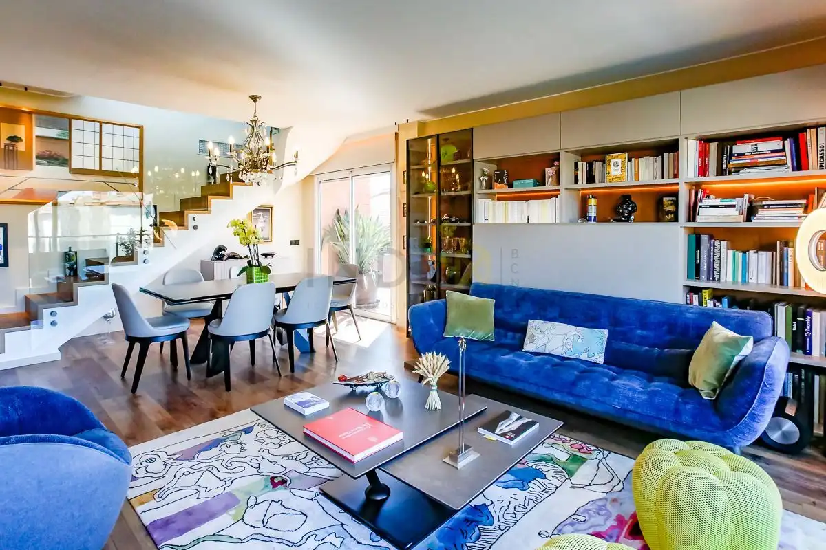 Sala de estar de Ático en venta en Sitges con Aire acondicionado, Calefacción y Piscina comunitaria