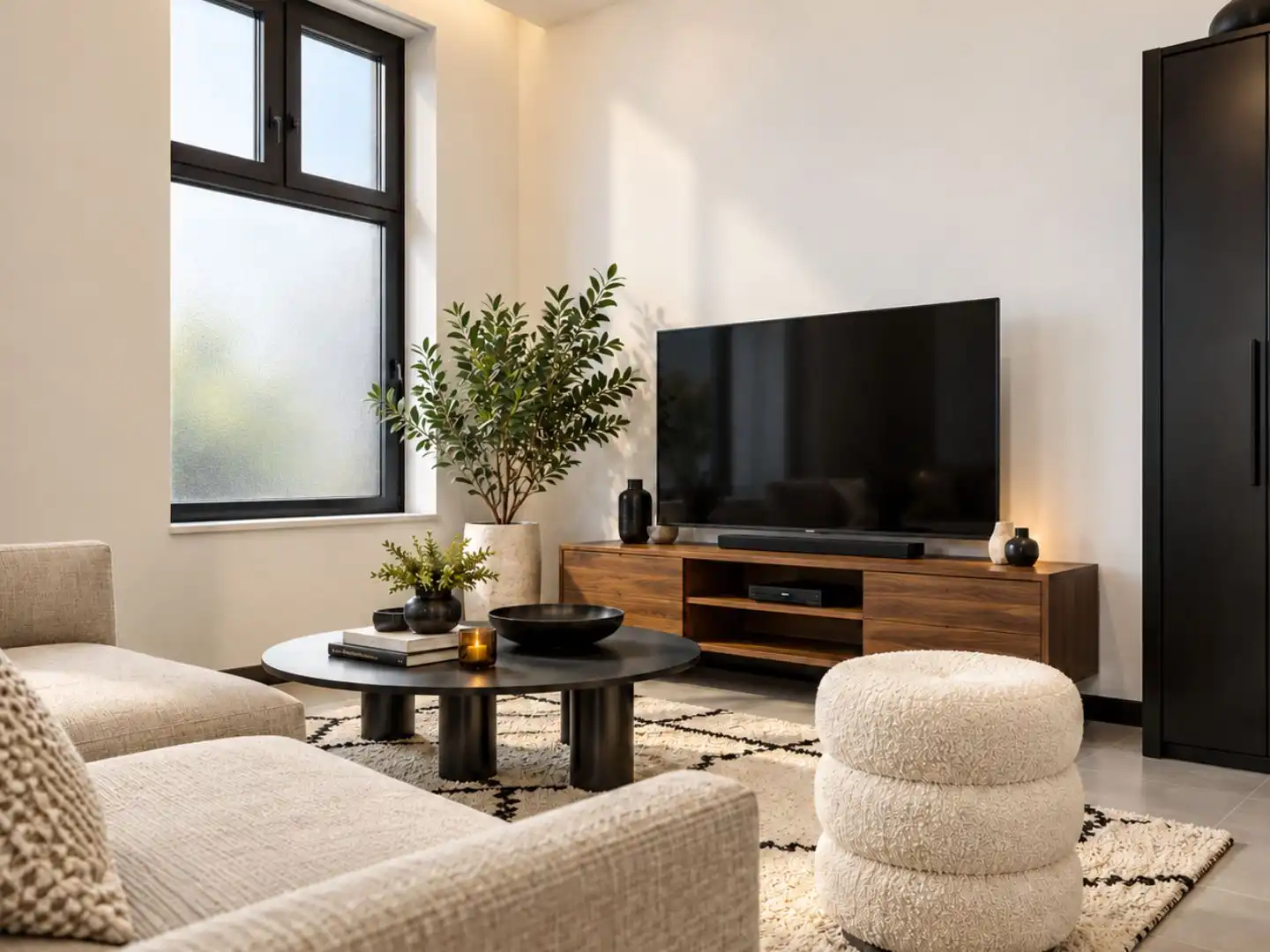 Sala de estar de Apartamento en venta en  Madrid Capital con Aire acondicionado y Terraza