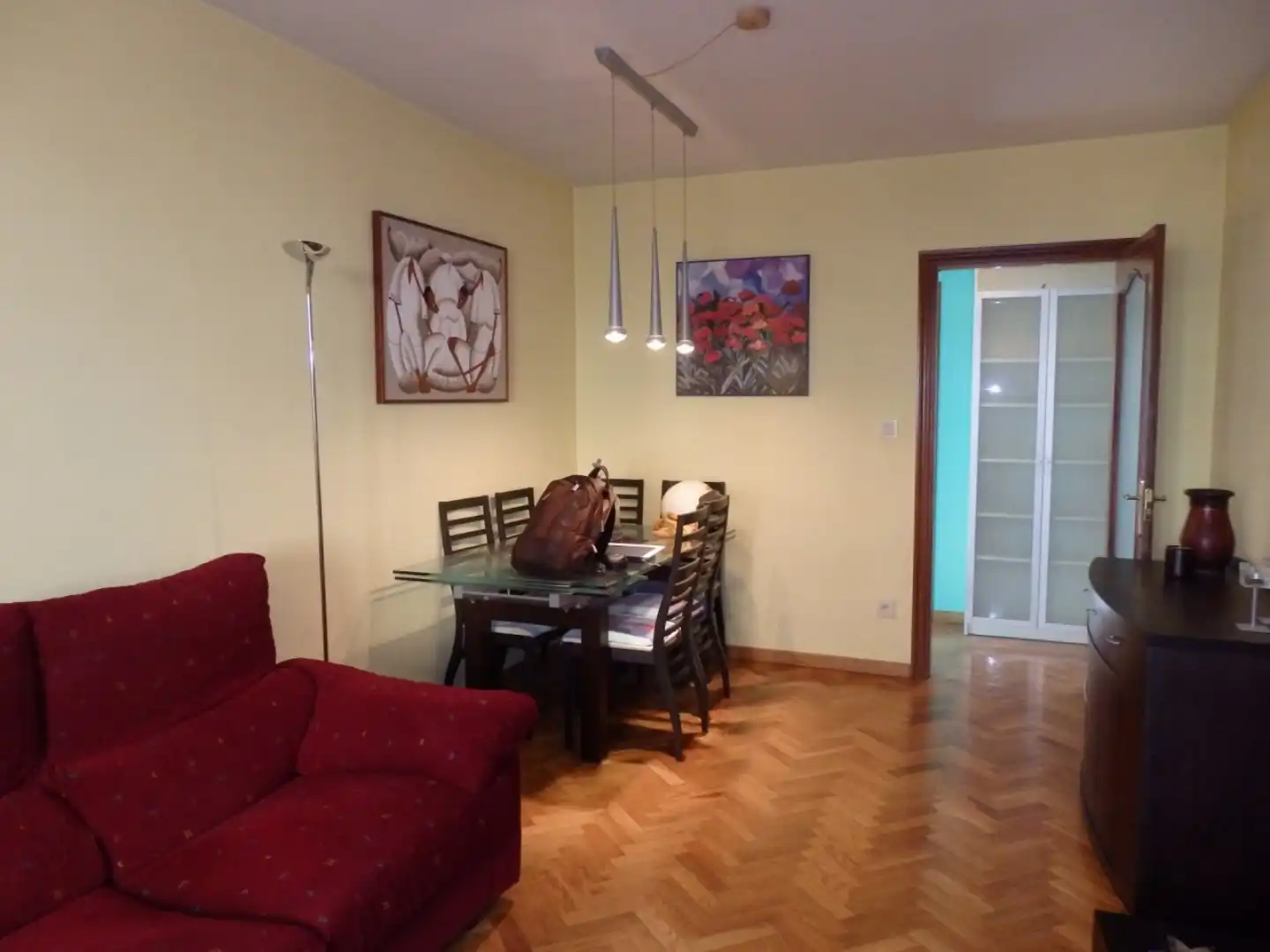 Comedor de Piso de alquiler en Valladolid con Parquet, Amueblado y Balcón