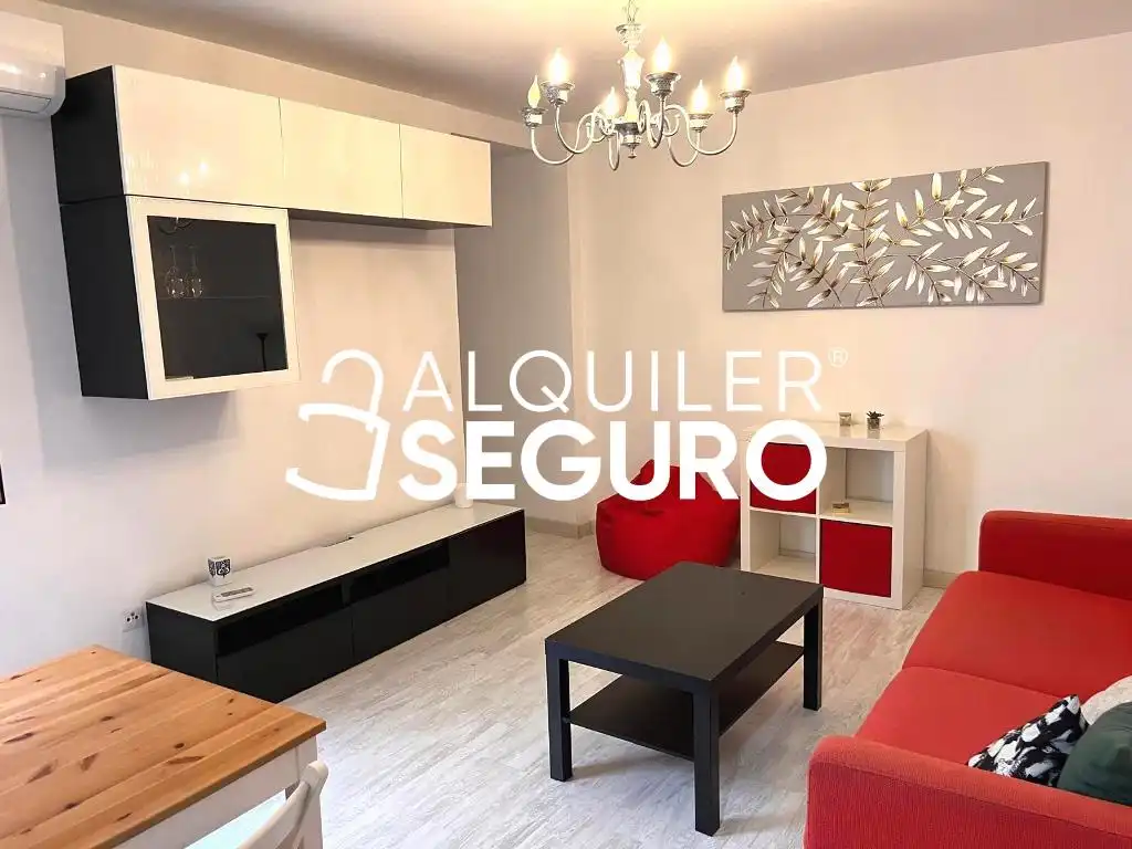Wohnzimmer von Wohnung zur Miete in Madrid mit Klimaanlage, Heizung und Terrasse