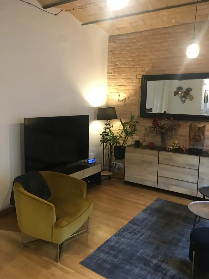 Sala d'estar de Apartament en venda en Barcelona amb Aire condicionat, Calefacció i Parquet