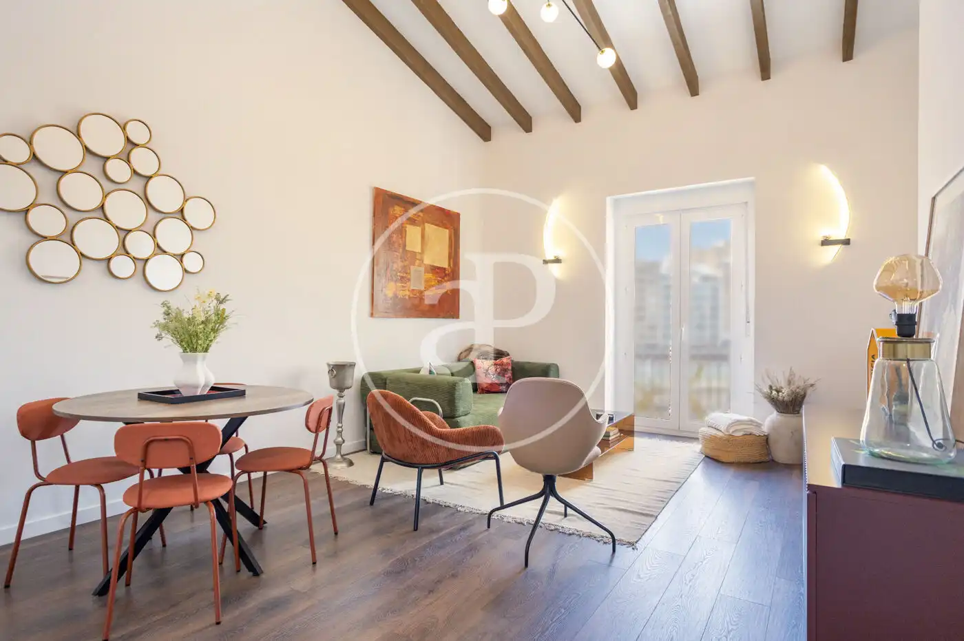 Wohnzimmer von Wohnung zur Miete in  Valencia Capital mit Klimaanlage, Heizung und Möbliert