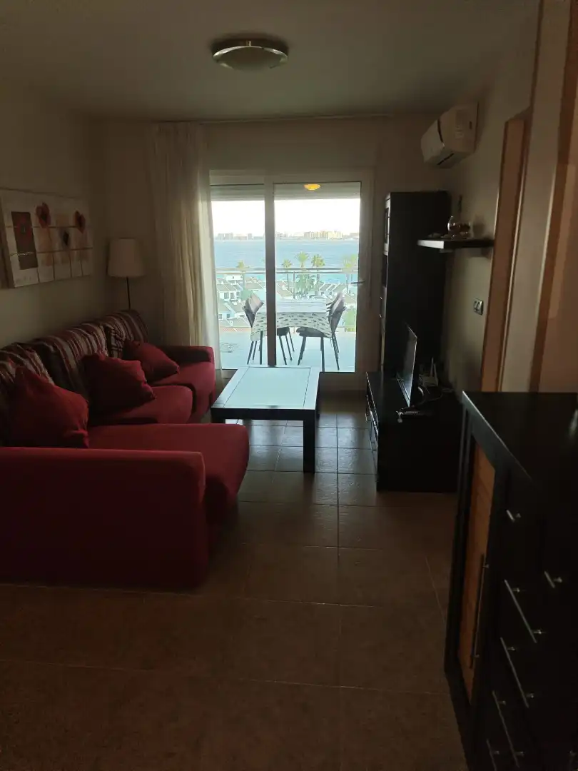 Wohnzimmer von Wohnungen zur Miete in La Manga del Mar Menor mit Klimaanlage, Terrasse und Möbliert
