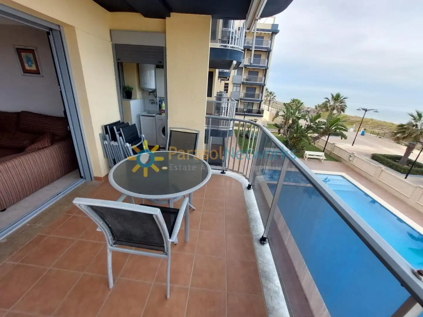 Terrasse von Wohnungen zur Miete in Guardamar de la Safor mit Klimaanlage, Heizung und Terrasse