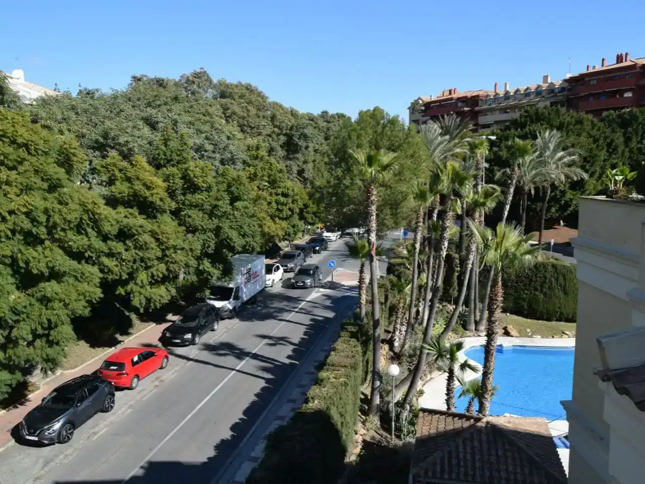 Außenansicht von Wohnung zur Miete in Benalmádena mit Klimaanlage und Schwimmbad