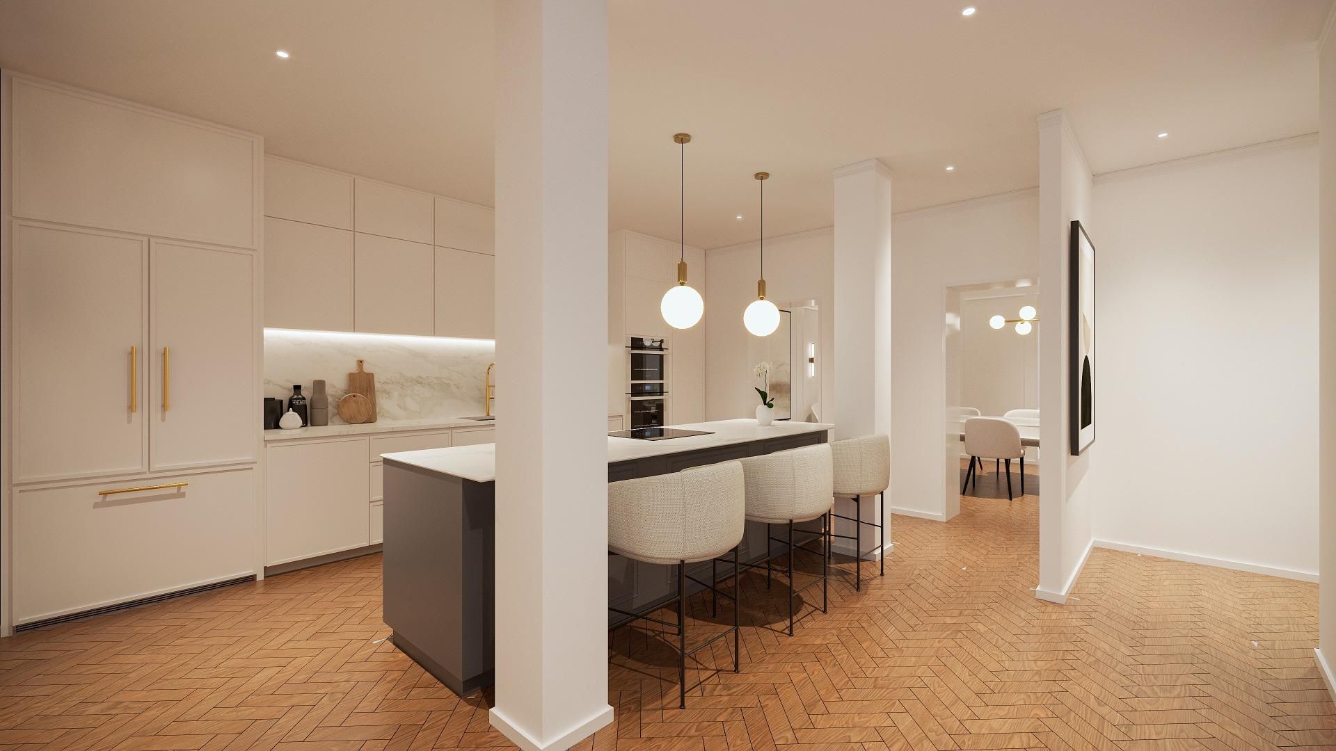 Cuina de Apartament en venda en  Madrid Capital amb Aire condicionat