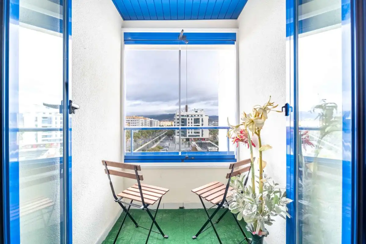 Terraza de Piso de alquiler en Málaga con Aire acondicionado, Calefacción y Amueblado