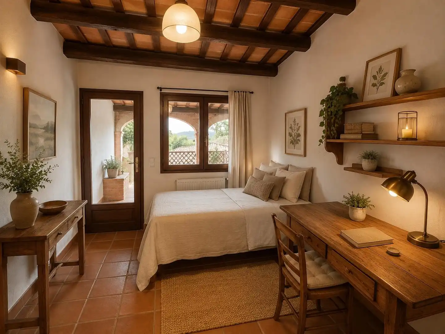 Habitación de Finca rústica en venta en Vilablareix con Calefacción, Trastero y Balcón