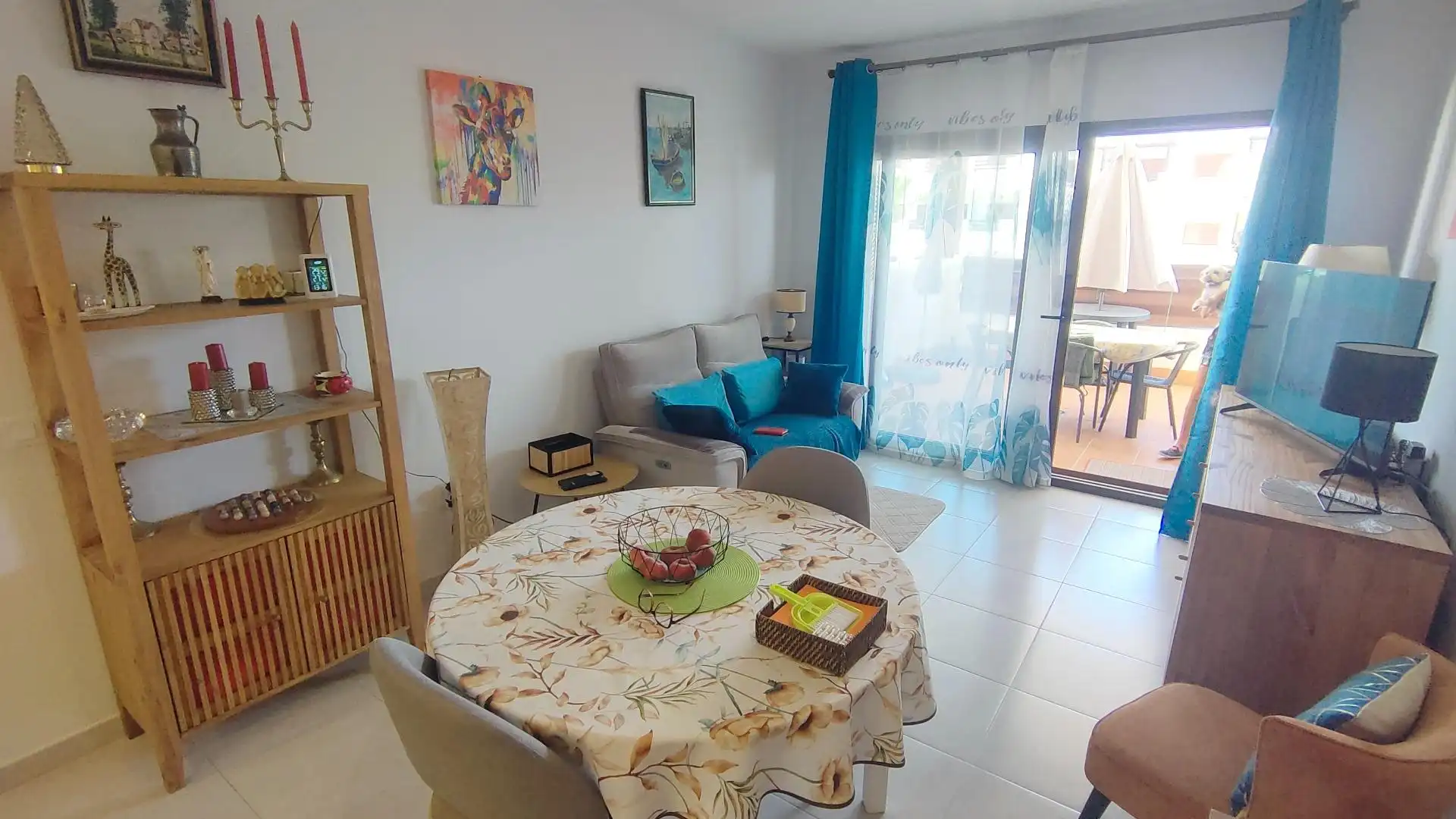 Sala de estar de Apartamento en venta en Pulpí con Aire acondicionado, Terraza y Amueblado