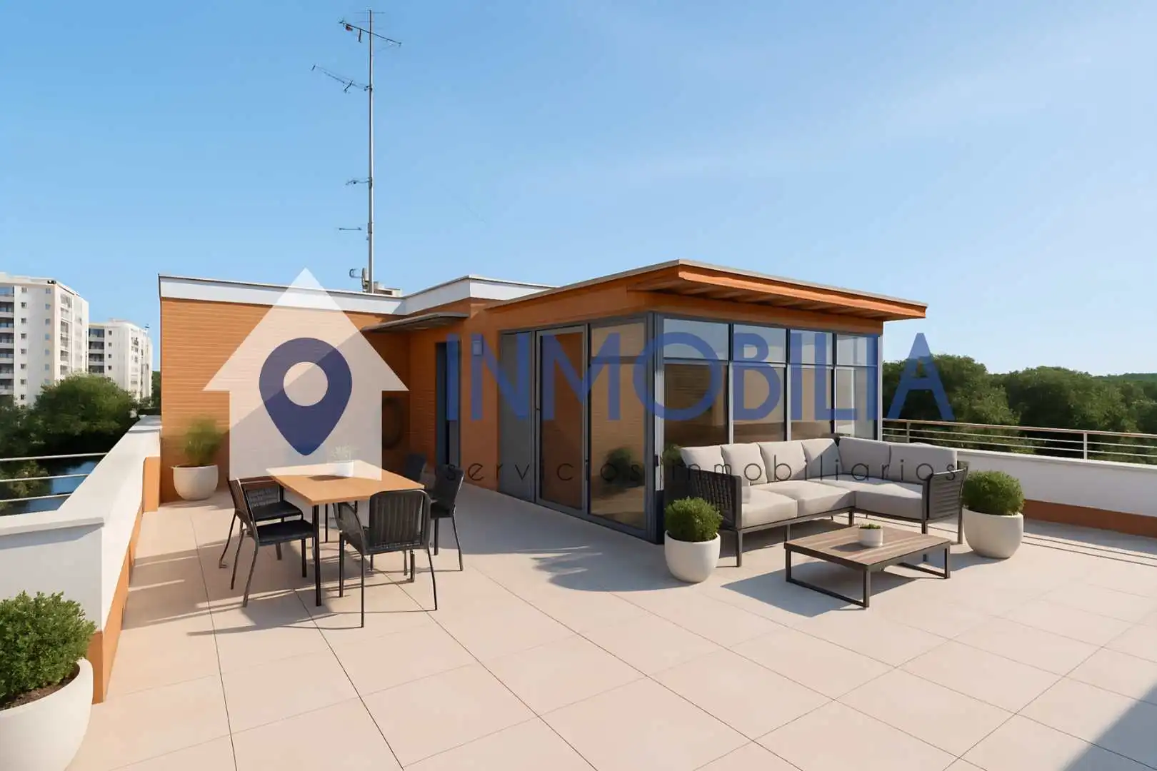 Terraza de Ático en venta en Madrid con Calefacción y Terraza