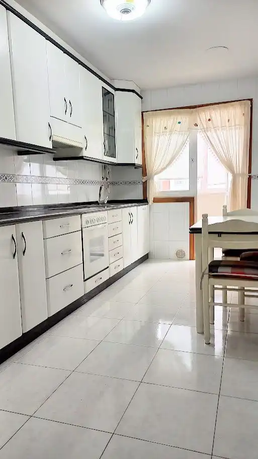 Kitchen of Flat for sale in A Coruña Capital   with Heating, Storage room and Balcony