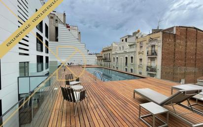 Terrace of Flat for sale in  Barcelona Capital  with Air Conditioner, Terrace and Swimming Pool