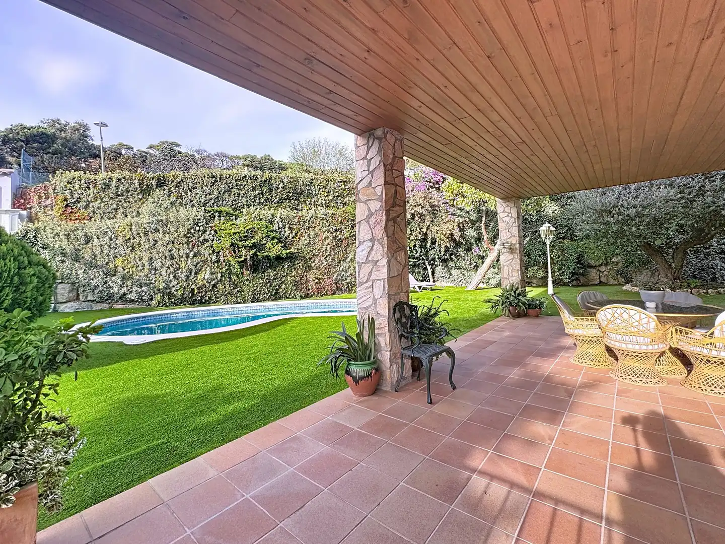 Terraza de Casa o chalet en venta en Vallromanes con Calefacción, Terraza y Piscina