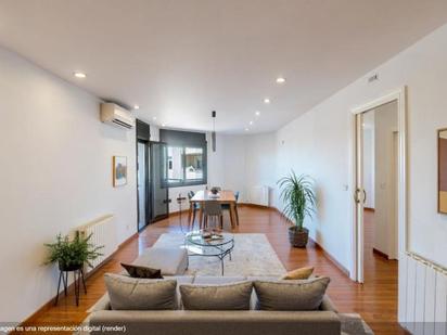 Living room of Flat for sale in Sant Andreu de Llavaneres  with Heating, Parquet flooring and Terrace