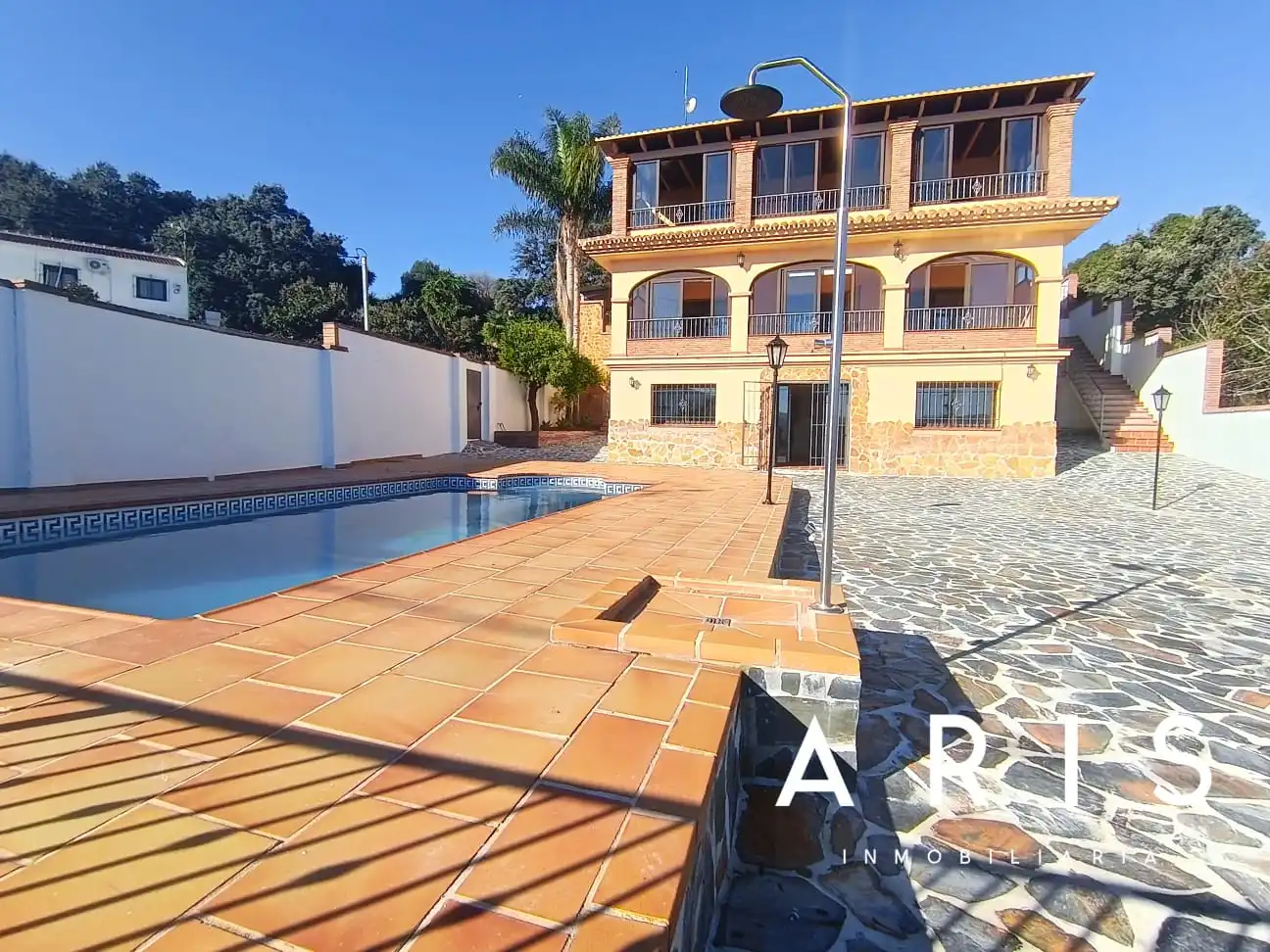 Schwimmbecken von Haus oder Chalet zur Miete in Alhaurín de la Torre mit Klimaanlage, Heizung und Privatgarten