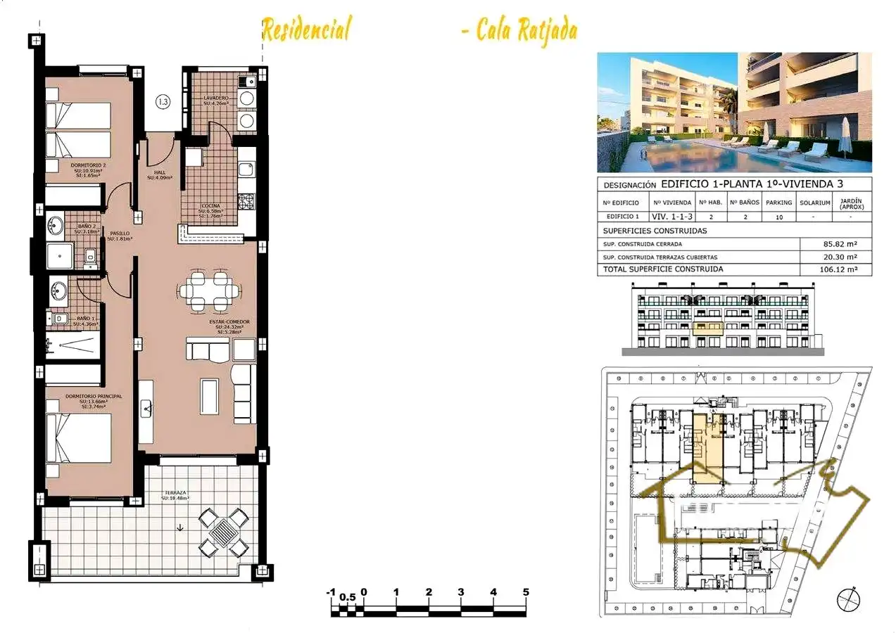 Flat for sale in Capdepera  with Air Conditioner, Private garden and Storage room