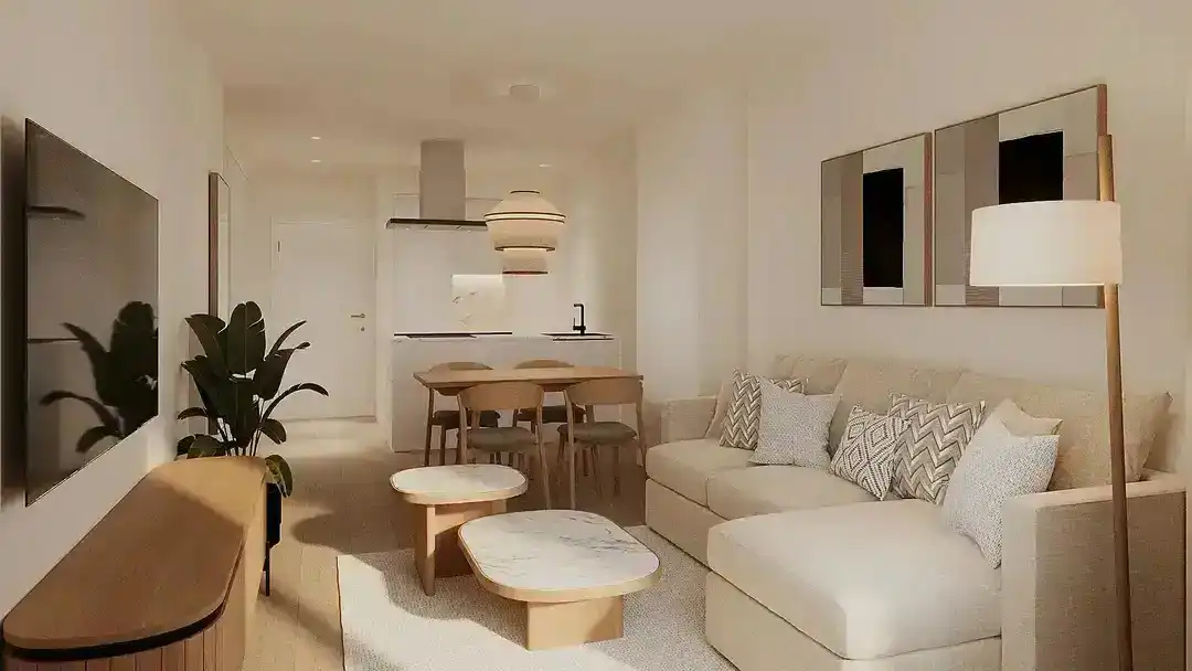 Sala de estar de Apartamento en venta en La Alcaidesa con Aire acondicionado, Calefacción y Terraza