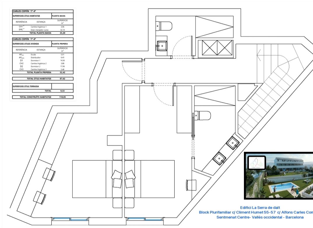 Duplex for sale in Sentmenat  with Air Conditioner, Heating and Parquet flooring