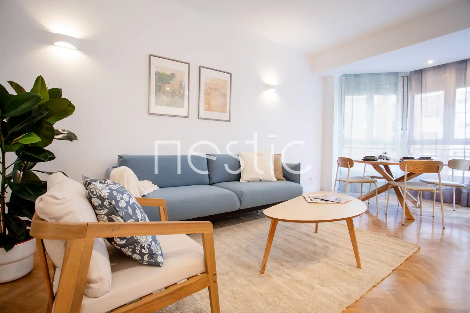 Wohnzimmer von Wohnungen zur Miete in Madrid mit Klimaanlage, Heizung und Möbliert