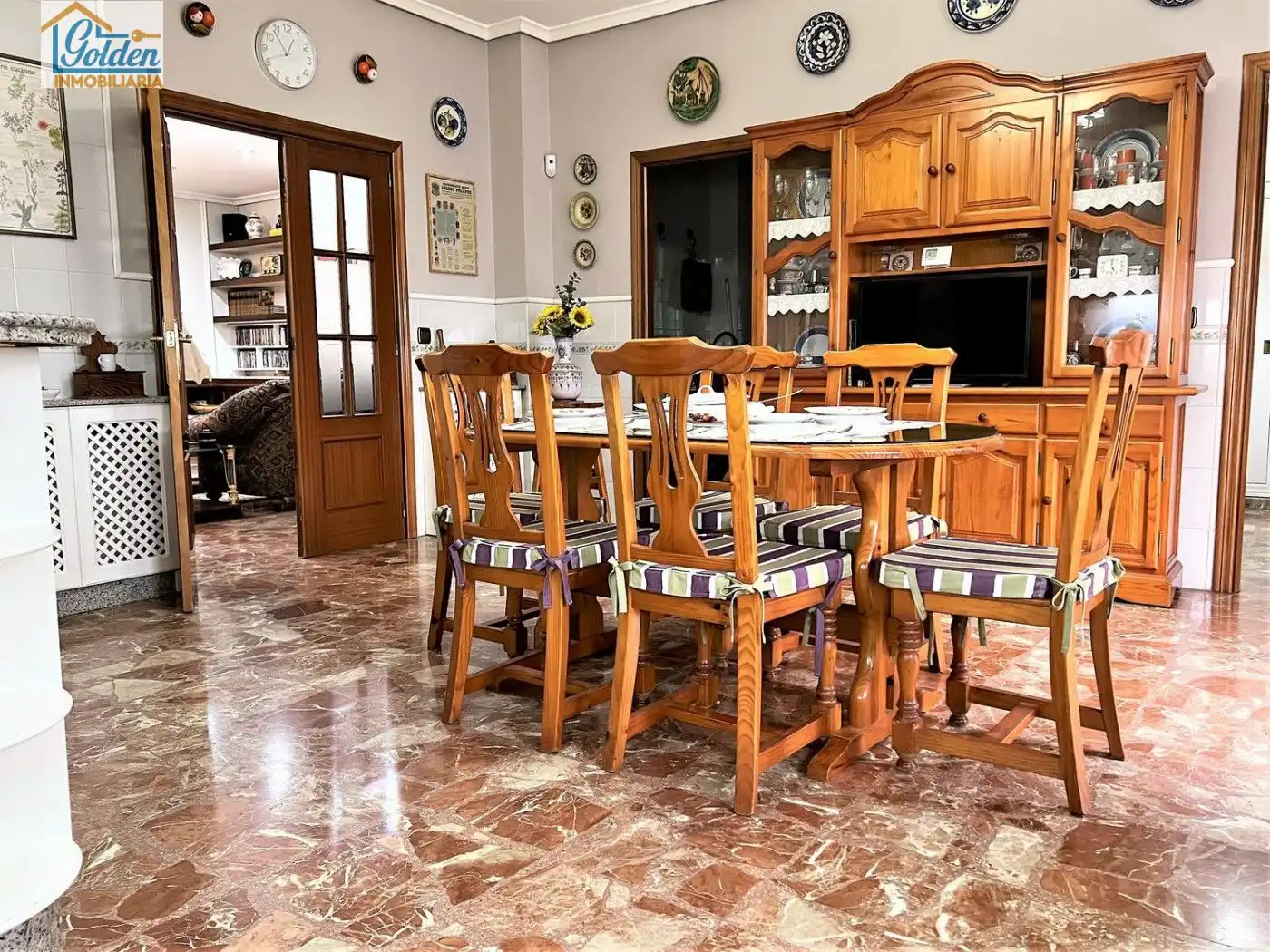 Menjador de Casa o xalet en venda en Don Benito amb Aire condicionat, Jardí privat i Terrassa