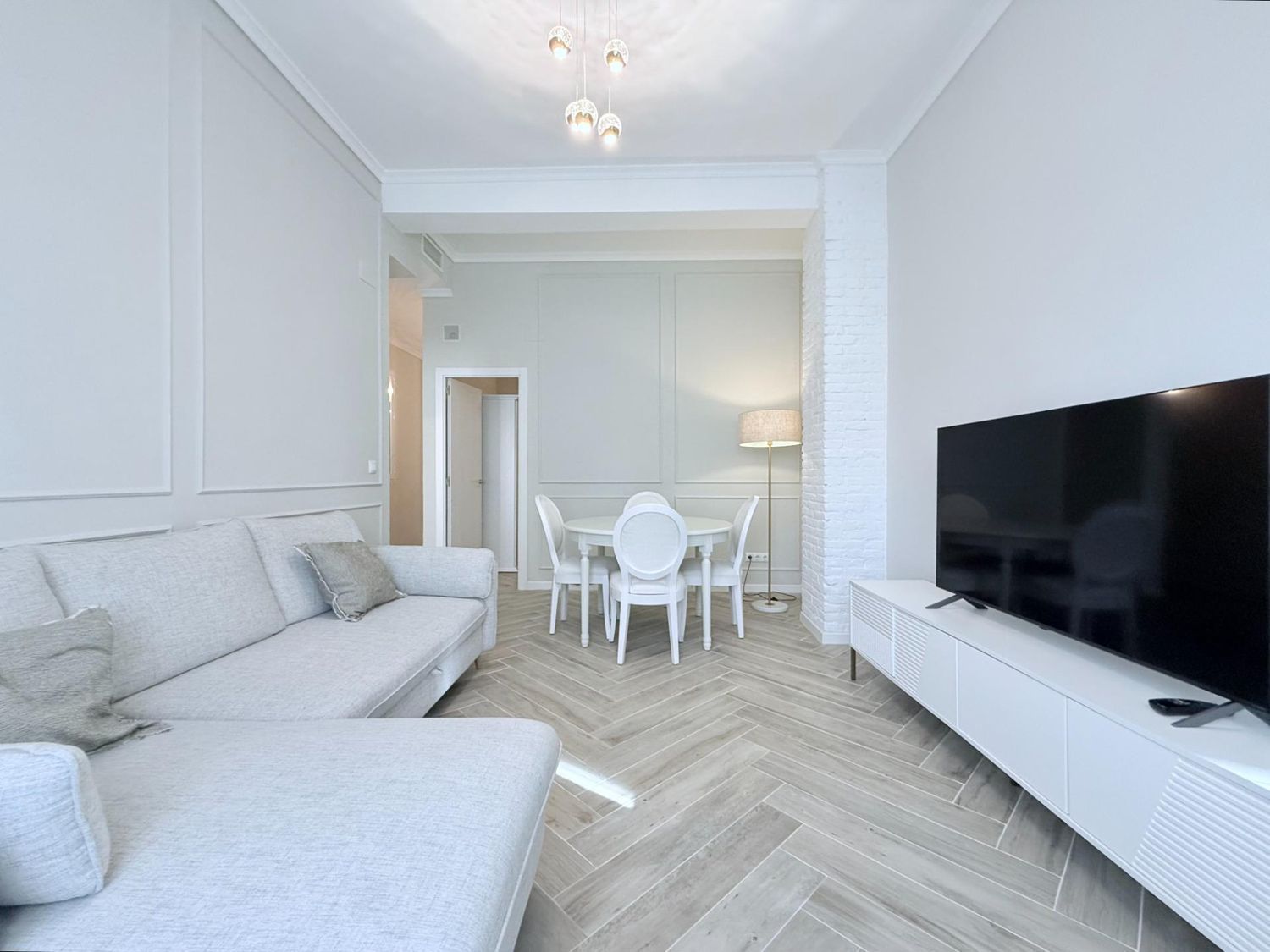 Living room of Flat to rent in  Valencia Capital  with Air Conditioner, Heating and Pets allowed