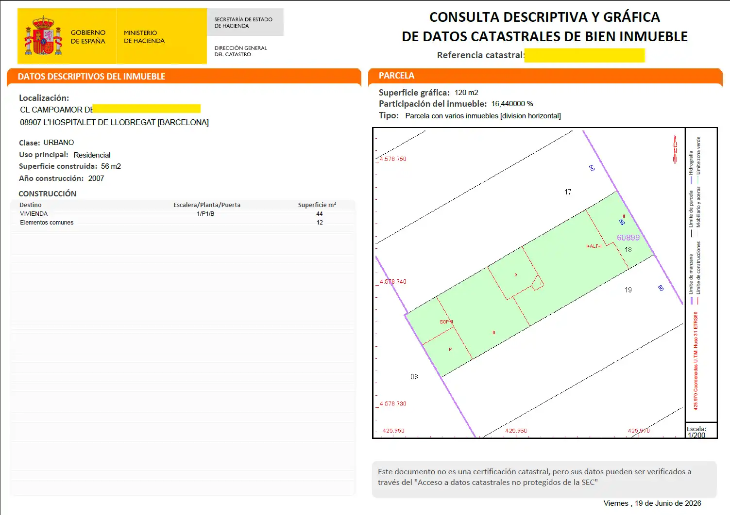 Flat for sale in L'Hospitalet de Llobregat  with Heating
