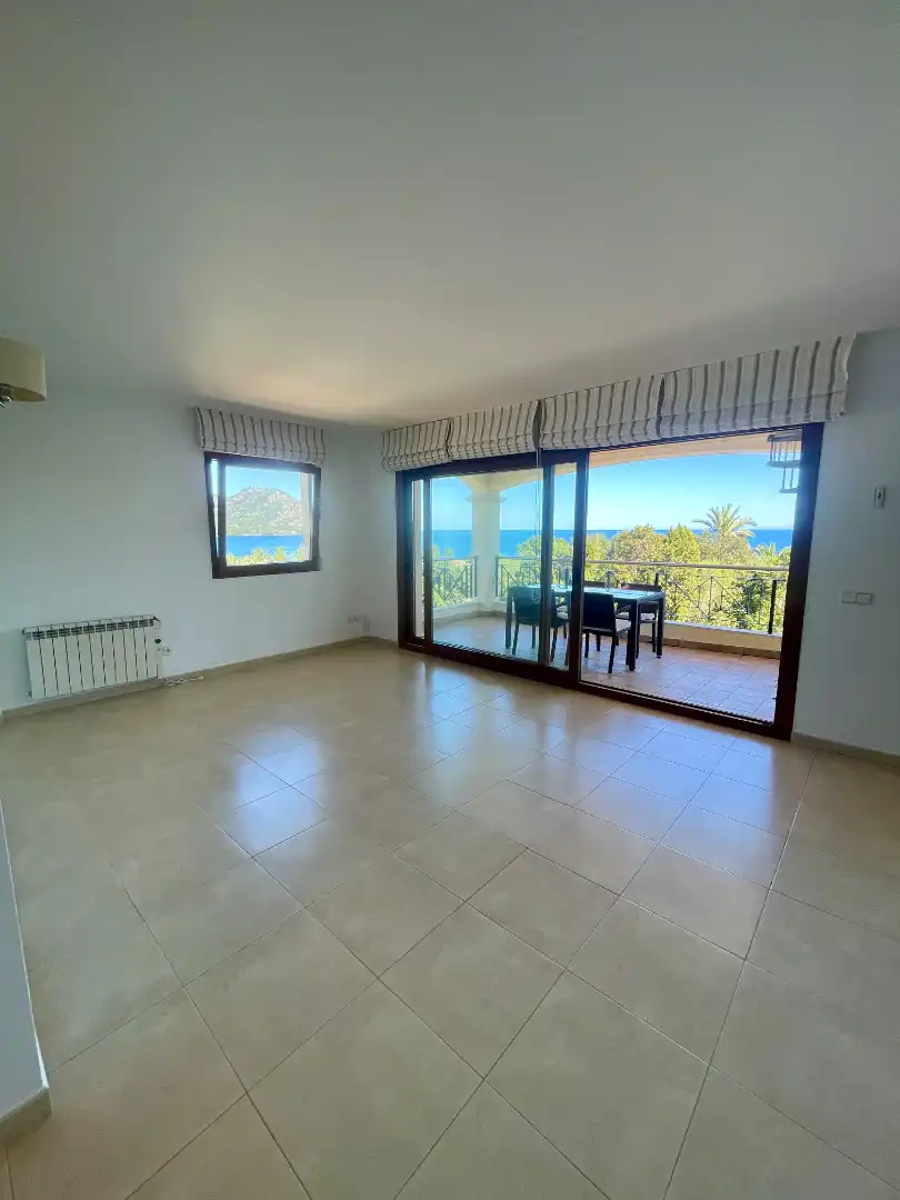 Wohnzimmer von Dachboden zur Miete in Son Servera mit Klimaanlage, Heizung und Terrasse