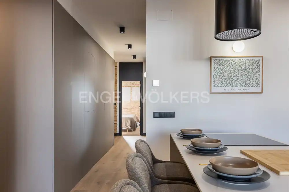Dining room of Flat for rent in Valencia  with Air Conditioner, Heating and Terrace