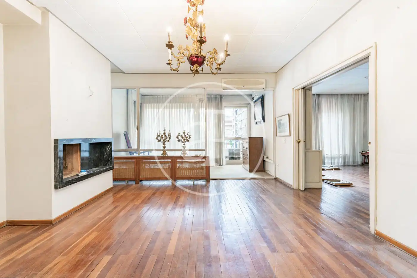 Sala d'estar de Pis en venda en Madrid amb Calefacció, Jardí privat i Terrassa