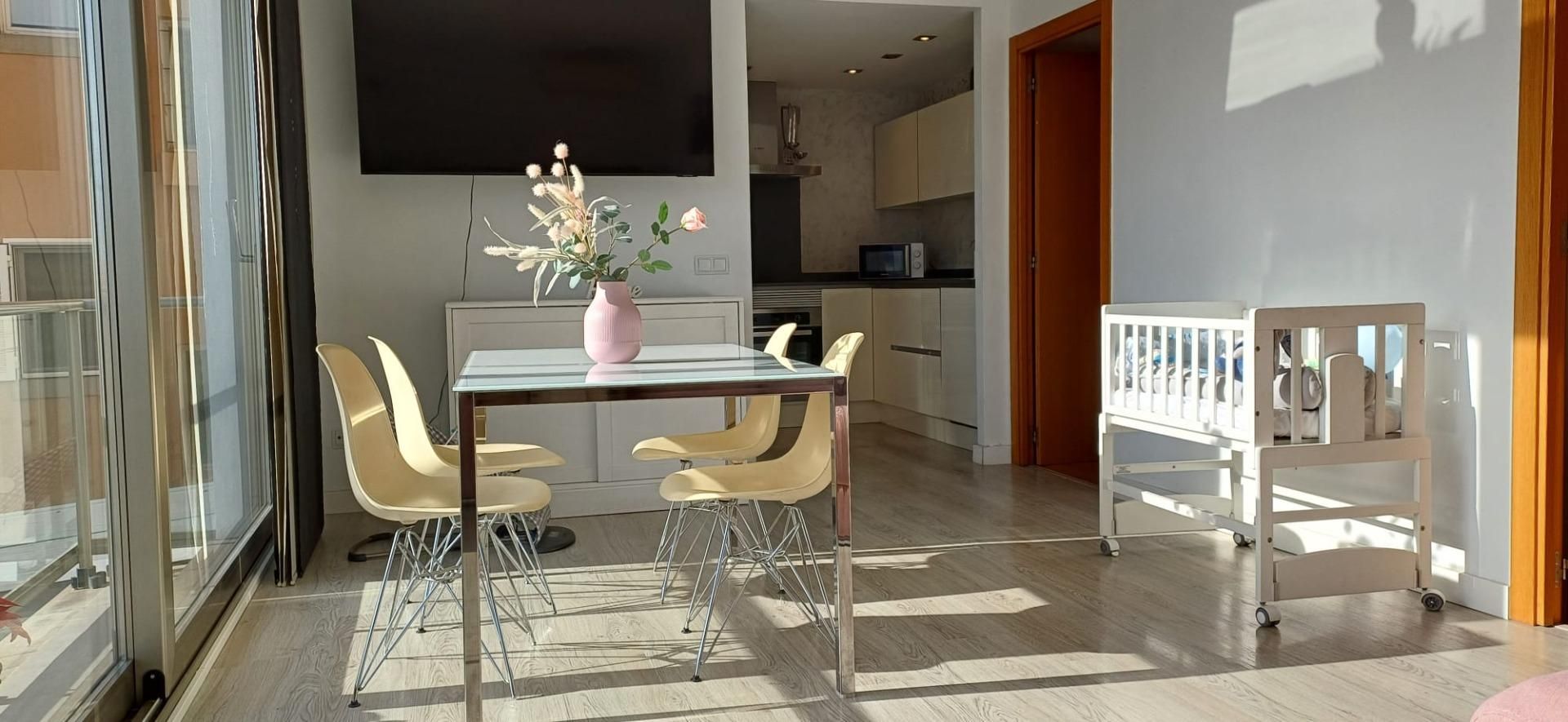 Dining room of Flat for sale in  Palma de Mallorca  with Air Conditioner, Heating and Parquet flooring