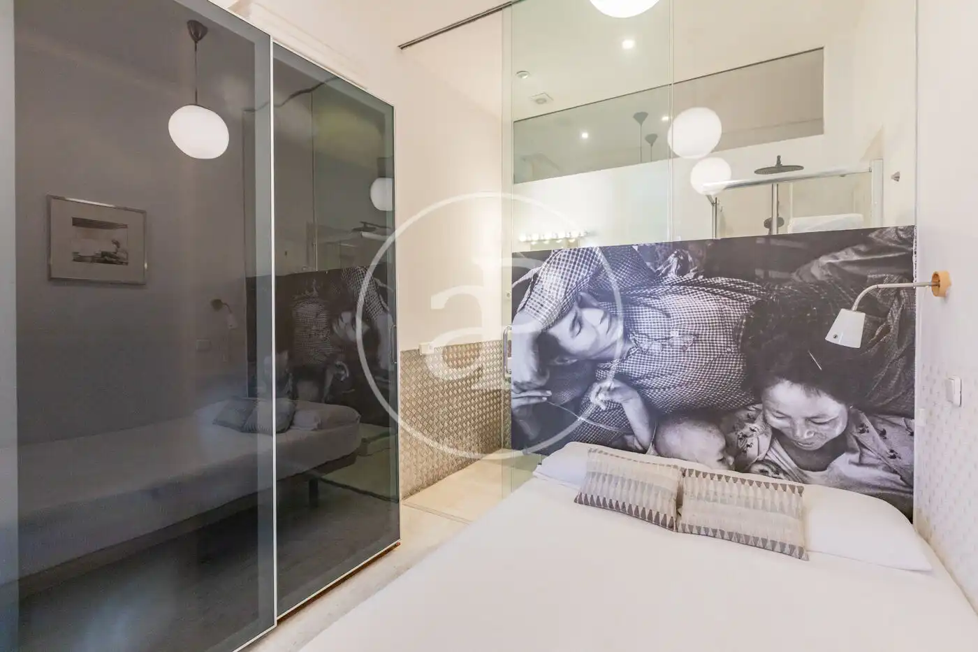 Bedroom of Flat for rent in Madrid  with Air Conditioner, Heating and Furnished