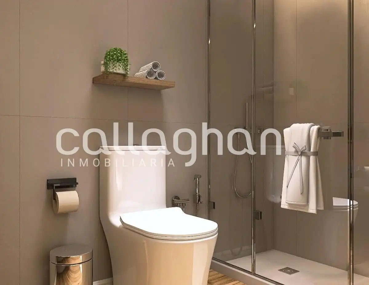 Badezimmer von Erdgeschoss zum Verkauf in Valencia mit Klimaanlage, Terrasse und Möbliert