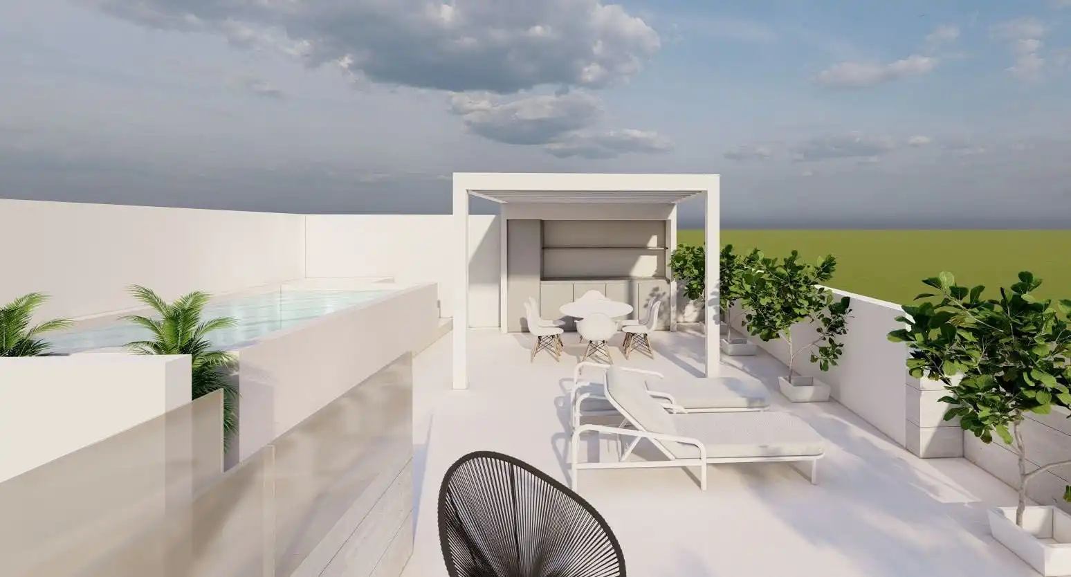 Terraza de Casa o chalet en venta en Pilar de la Horadada con Aire acondicionado, Jardín privado y Terraza