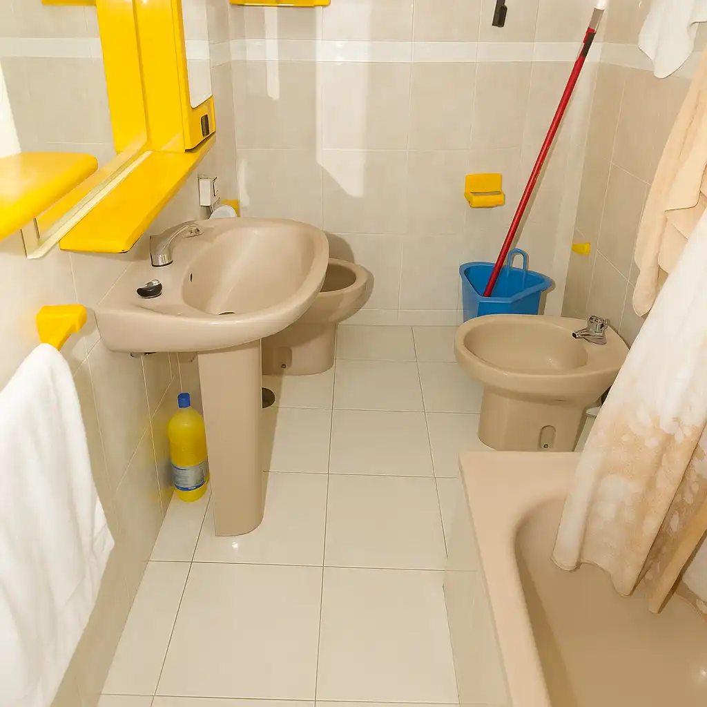 Badezimmer von Wohnungen zur Miete in Noja mit Möbliert, Waschmaschine und Mikrowelle