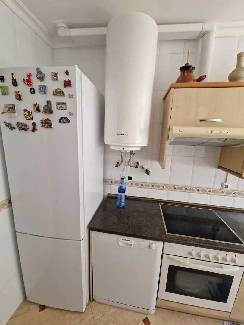Kitchen of Flat for sale in Oviedo   with Heating, Parquet flooring and Terrace