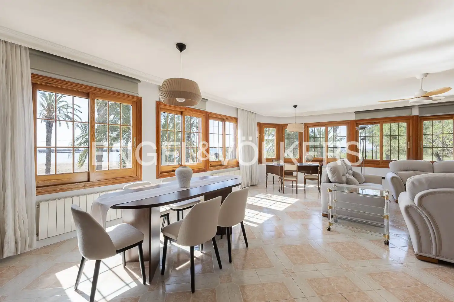 Comedor de Casa o chalet de alquiler en La Pobla de Farnals con Aire acondicionado, Calefacción y Jardín privado