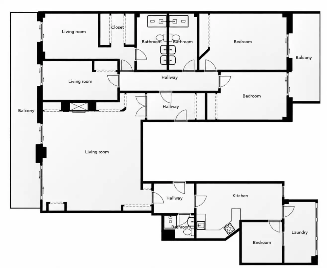 Flat for rent in Barcelona  with Air Conditioner, Heating and Private garden