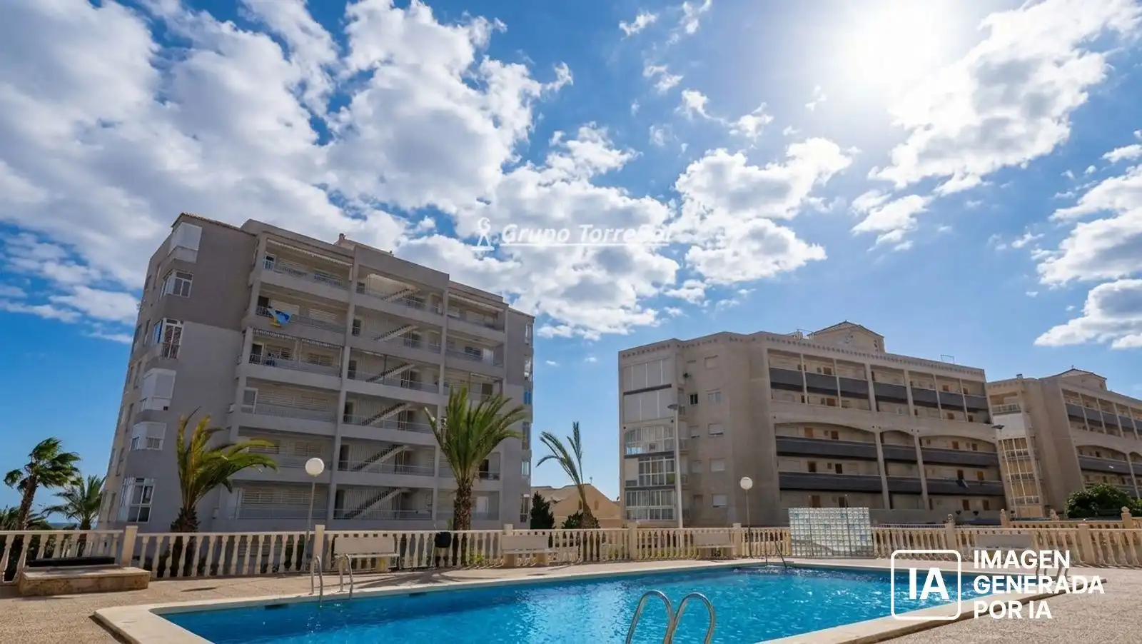 Swimming pool of Flat for sale in Elche / Elx  with Air Conditioner, Heating and Terrace