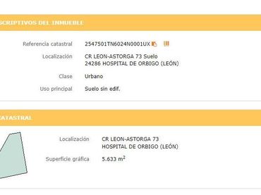 Terreno residenziale in vendita a Hospital de Órbigo