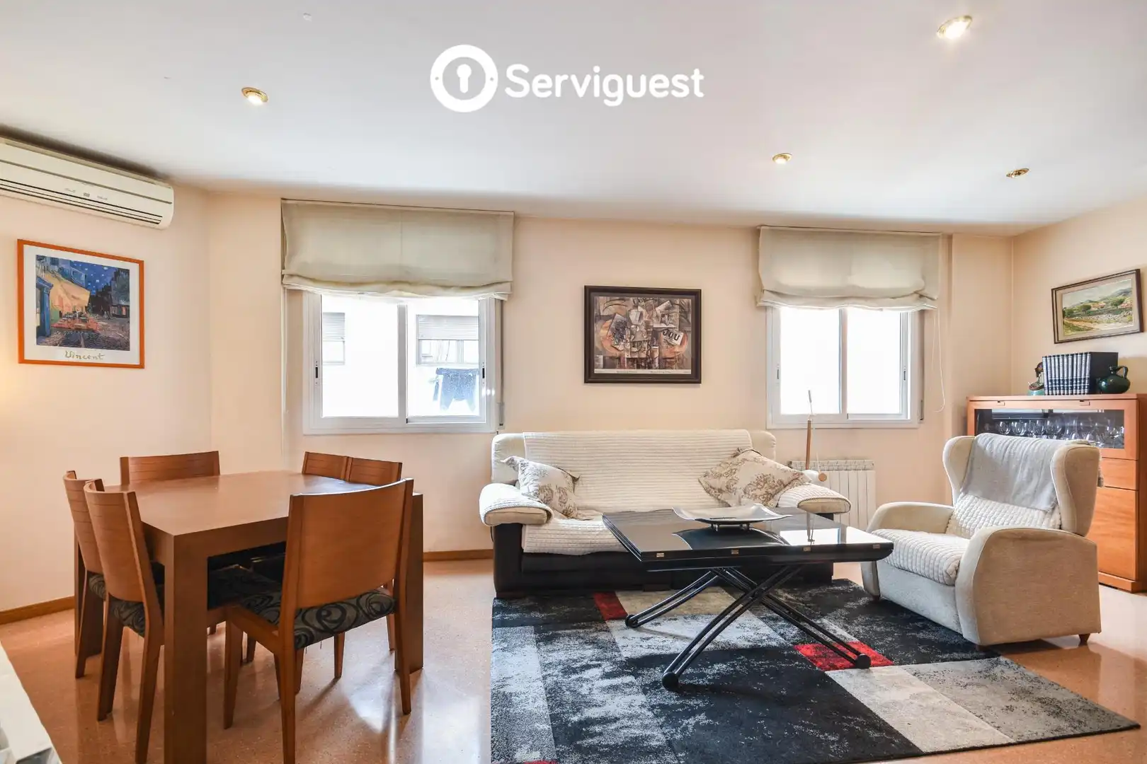 Sala d'estar de Àtic de lloguer en  Barcelona Capital amb Aire condicionat, Calefacció i Moblat