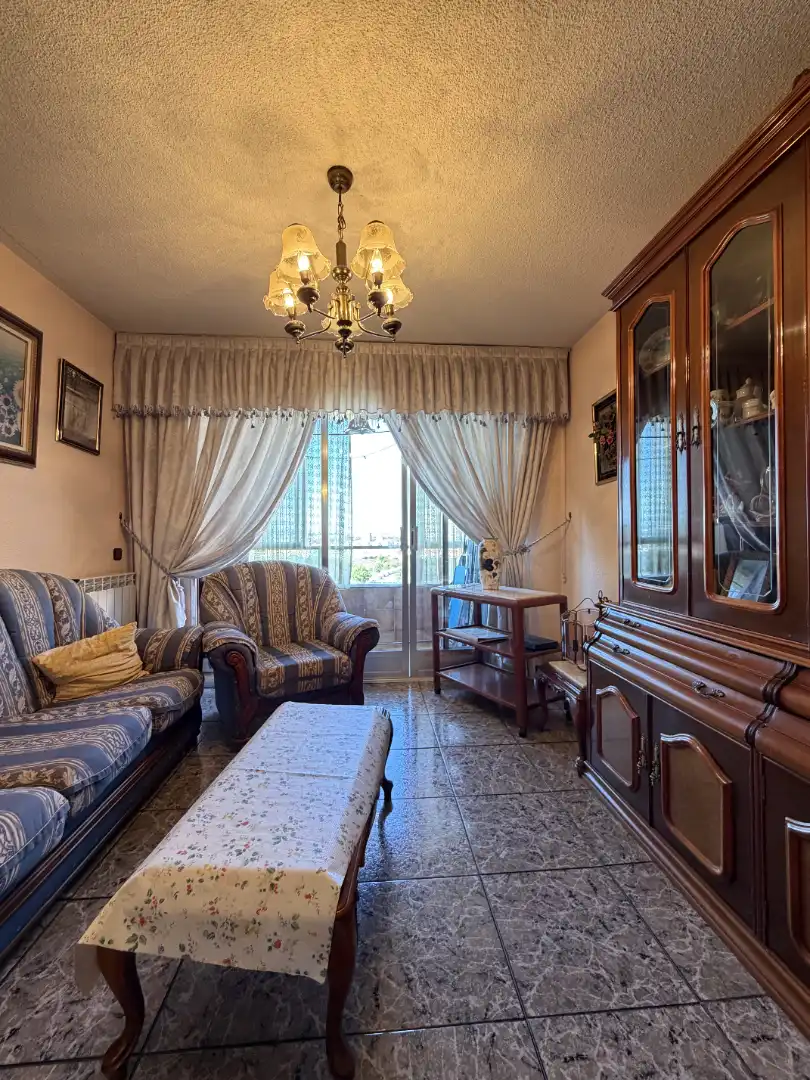 Sala de estar de Piso en venta en Madrid con Calefacción, Terraza y Amueblado
